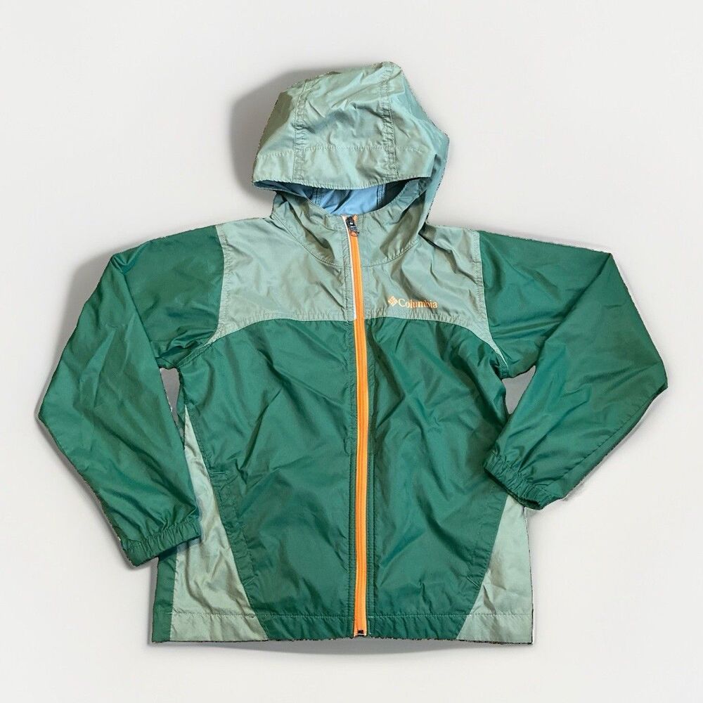 Columbia Lightweight Windbreaker Rain Jacket Full Zip XS 6/7 Youth